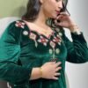 Robe Katifa vert– Broderie Florale