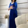 Robe Katifa bleu – Broderie Florale