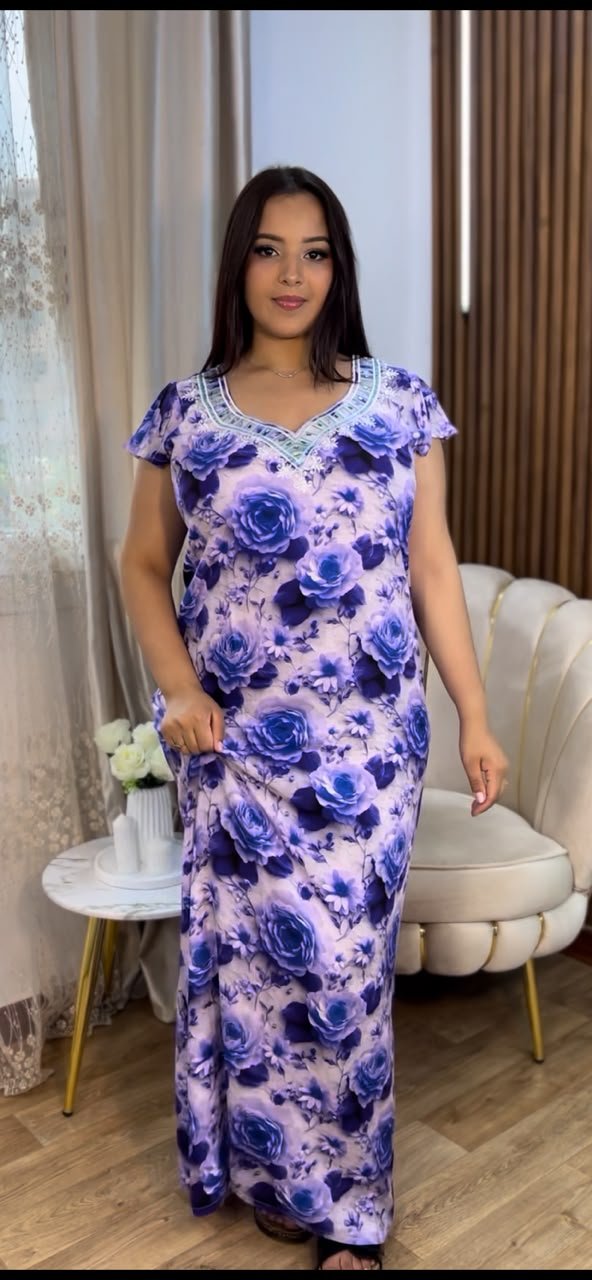 Robe longue fleur